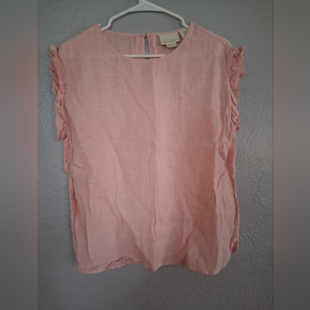 Cynthia Rowley Powder Pink Short Sleeve Tee M